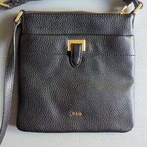 Ralph Lauren Black Leather Crossbody Bag